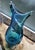 Mid-Century Modern 1960's Czech Art Deco Faceted Blue Fishtail Vase - Cobalt Sommerso - Attributed to Moser For Sale - Image 3 of 4