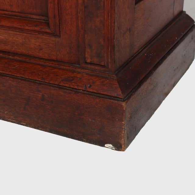 Wood Antique Victorian Empire Walnut & Burl Step Back Bookcase C1880 For Sale - Image 7 of 18