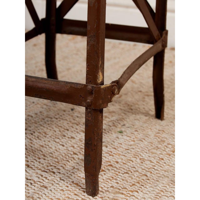 Sienna Cast Metal Folding Chair Imperial Steel Corp Chicago Il. Antique 1920s For Sale - Image 8 of 8