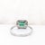Green 1.2ct East West Emerald Ring W Natural Diamonds in Solid 14k White Gold Em 8x6mm, Size 6.75 For Sale - Image 8 of 8