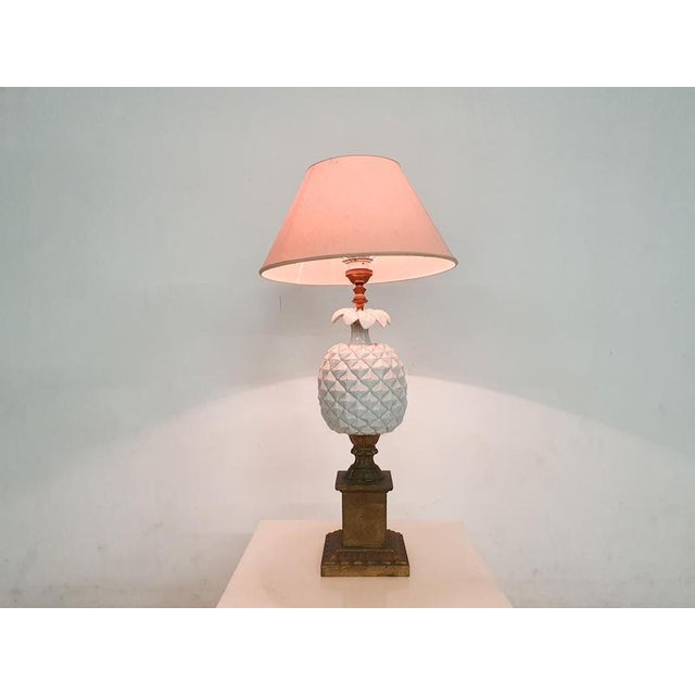 Gold Pineapple Lamp in the style of Maison Charles, 1960s For Sale - Image 8 of 8