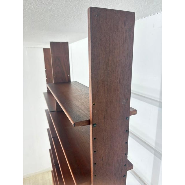Mid-Century Teak Wall Shelving System, 1960s For Sale - Image 6 of 10