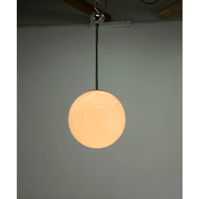 Silver Bauhaus Minimalistic Chrome-Plated Type 5878 Chandelier by Franta Anyz, 1930s For Sale - Image 8 of 10