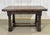 English monastery table with extensions, late 19th century, in elm and oak - Lmin=1.37m Lmax=2.29m W=92cm H=75cm\.