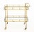 Mid-Century Modern Brass Two-Tier Bar Cart, with glass shelves on casters. 30.5" H x 31" W x 19.5" D. Provenance: From a...