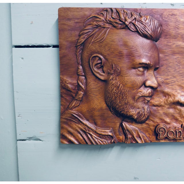 Viking Style Wall Carving, 1980s For Sale - Image 4 of 7