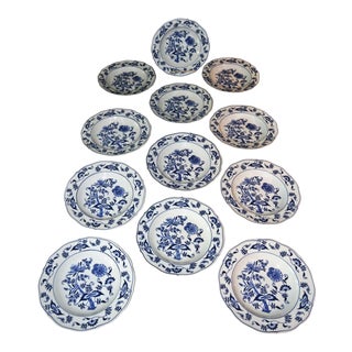 Vintage Blue Danube Soup Bowls- Set of 12 For Sale