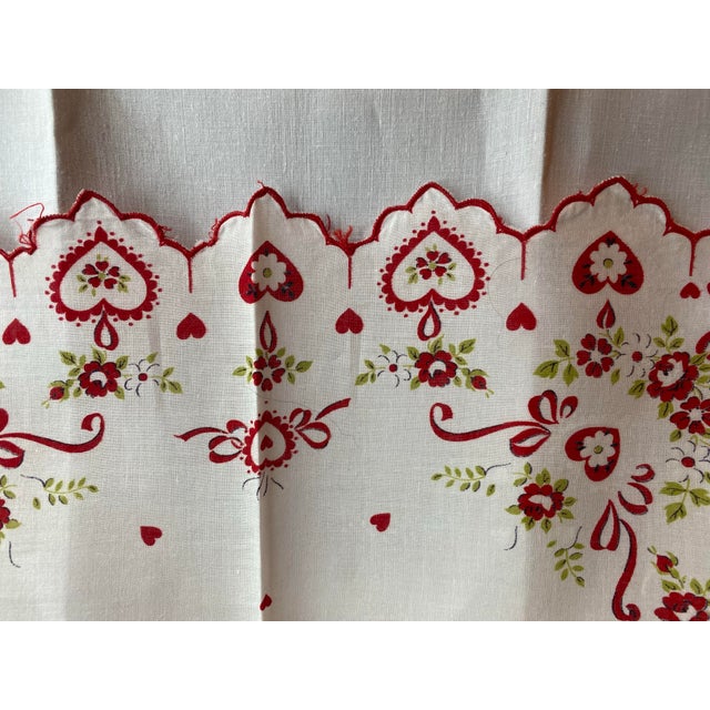 Vintage Valentine’s Day Handkerchiefs, a Pair For Sale - Image 4 of 4