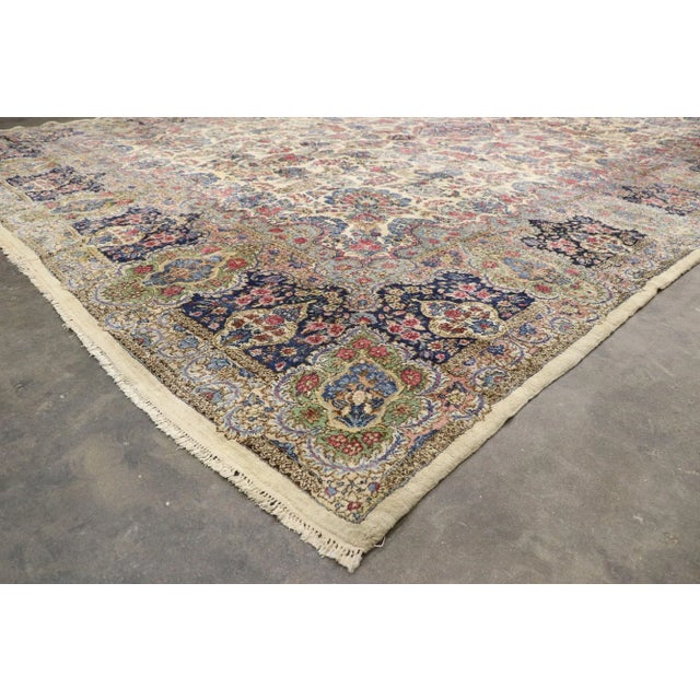 Vintage Persian Kerman Palace Rug, 11'09 X 17'08 For Sale In Dallas - Image 6 of 9