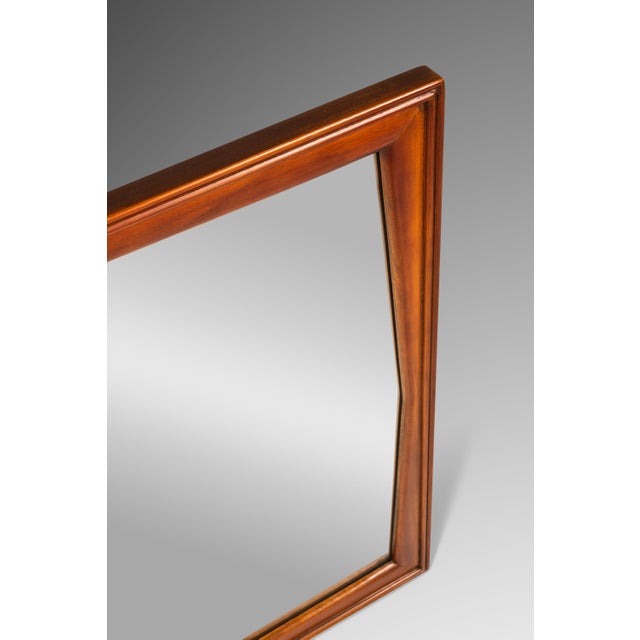 Expansive Mid-Century Modern Wall Hanging Mirror in Solid Walnut by Drexel, Usa, C. 1960s For Sale - Image 13 of 14