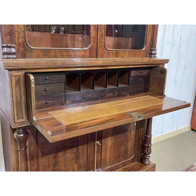 Victorian Mahogany Secretary Bookcase For Sale - Image 16 of 18