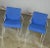 Mid-Century Modern Hibriten Vintage Blue Chrome Armchairs - A Pair For Sale - Image 3 of 11