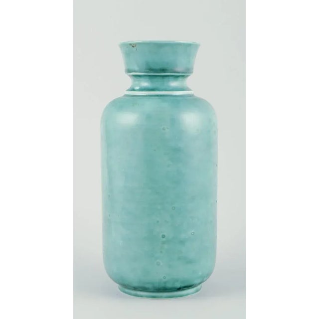 Large Stoneware Argenta Series Vase by Wilhelm Kåge for Gustavsberg For Sale - Image 3 of 9