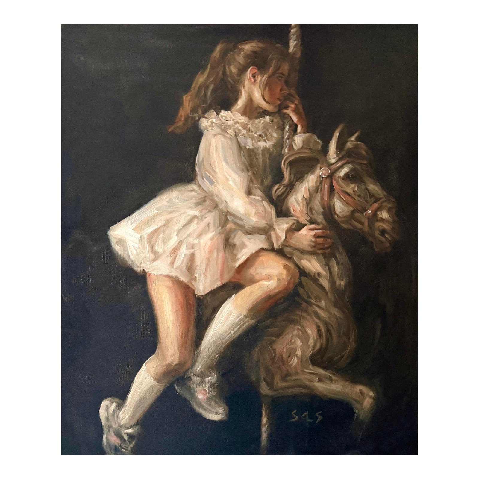 Artist Liubou Sas “ Carousel” Modern Original Art | Chairish