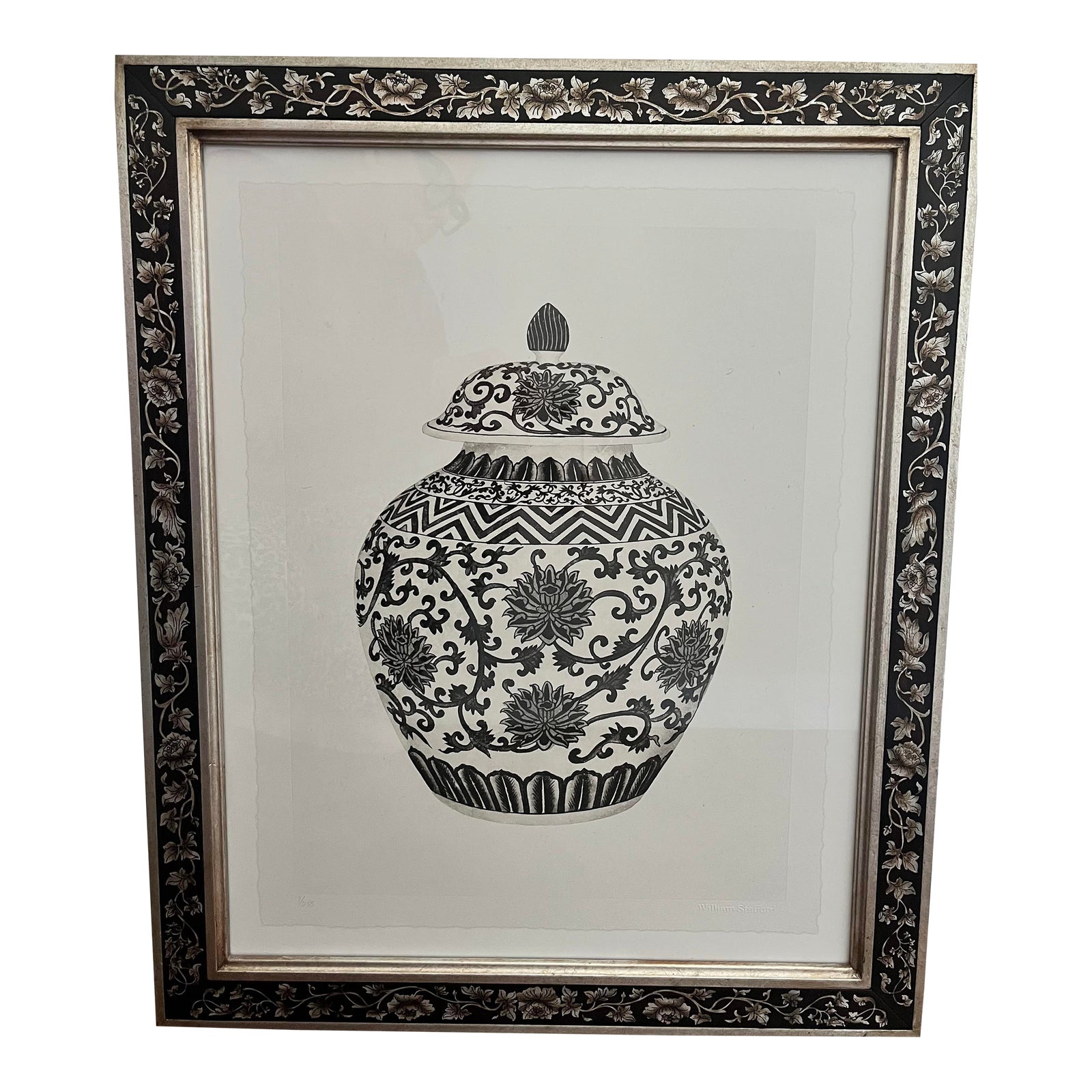 Vintage William Stafford Black & White "Chinese Vases" 19/295 Limited