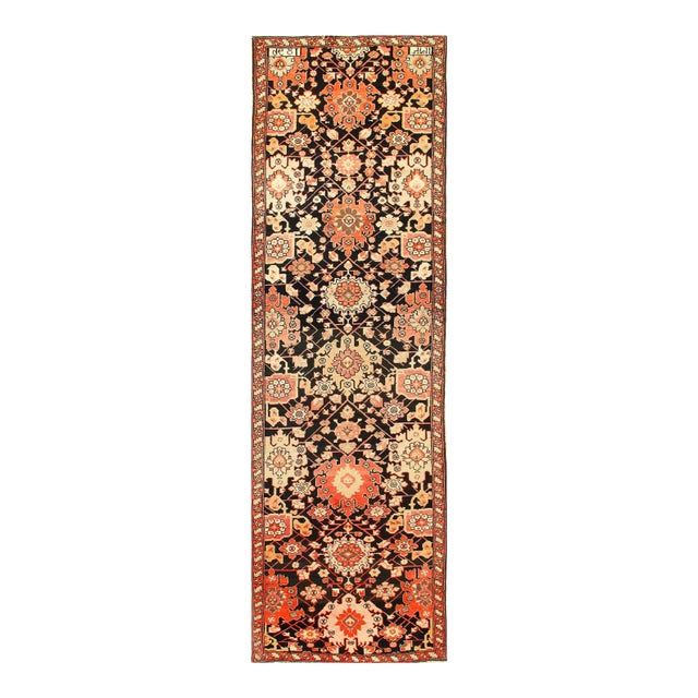 Navy Blue Karabakh Runner 3'6'' X 12'11'' For Sale