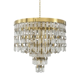 Collection Lyra Chandelier in Metal and Crystal by Jago For Sale