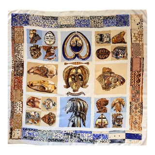 Hermes Persona Silk Scarf 2003 by Loïc Dubigeon. For Sale