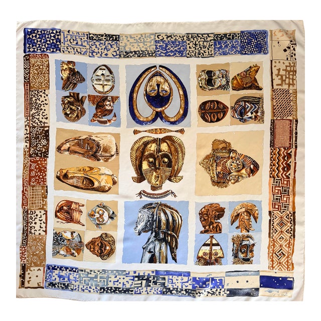 Hermes Persona Silk Scarf 2003 by Loïc Dubigeon. For Sale
