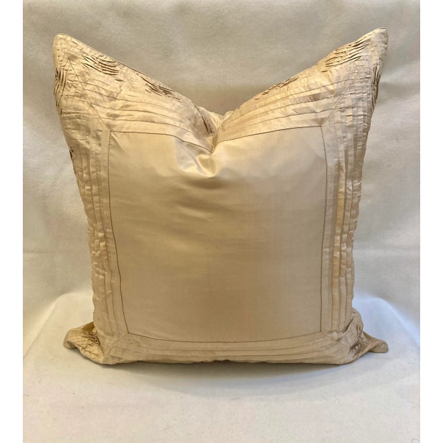Add a touch of luxury to your bedroom with this beautiful pleated silk Euro Sham Pillow Cover. Made from 100% silk, this...