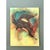 Teal Vintage Abstract Expressionist Oil Painting on Canvas For Sale - Image 8 of 12