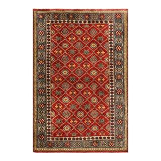 Shabby Chic Shirwan Red/Gray Wool Rug - 4'3''x5'11'' For Sale