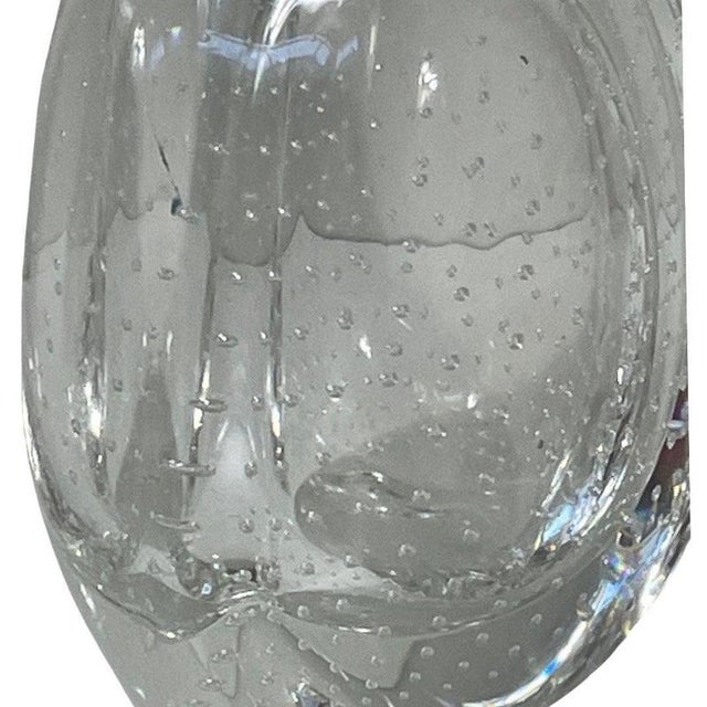Glass Large Beukennootje Vase with Encapsulated Bubbles by Floris Meydam for Glasunie Leerdam For Sale - Image 7 of 11