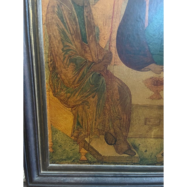 Late 19th Century Holy Trinity Russian Orthodox Icon- Andrei Rūblev For Sale - Image 4 of 9