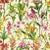 Harlequin Kalina Wallpaper in Parchment/Forest/Azalea For Sale