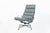 Mid-Century Modern Eames Soft Pad Recliner for Herman Miller, Gray Leather Aluminum Group Lounge Chair For Sale - Image 3 of 13