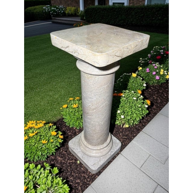 Column Shaped Pedestal for Art or Decorative Object. 14” square cap and base. 37” Tall
