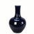 Asian Modern Deep Blue Long Neck Porcelain Vase For Sale - Image 4 of 4