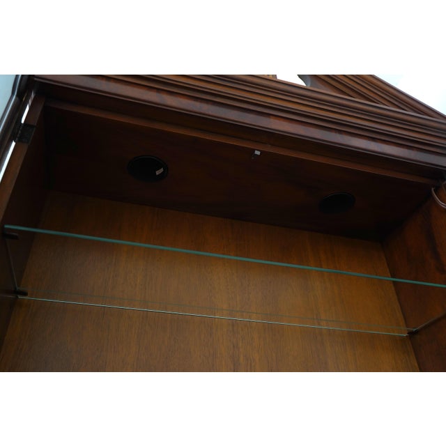 1980s Hekman Flame Mahogany Secretary Desk For Sale - Image 5 of 18