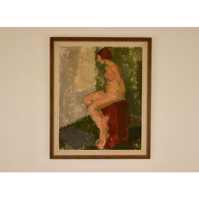 Axel Werner Ekelund, Seated Model, Nude, 1950, Oil on Panel For Sale - Image 6 of 15