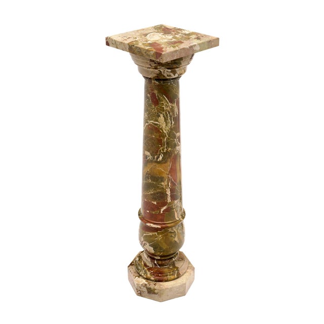 Italian Antique Breccia Pontifica Marble Columns, Italian, Circa 1910 For Sale - Image 3 of 10