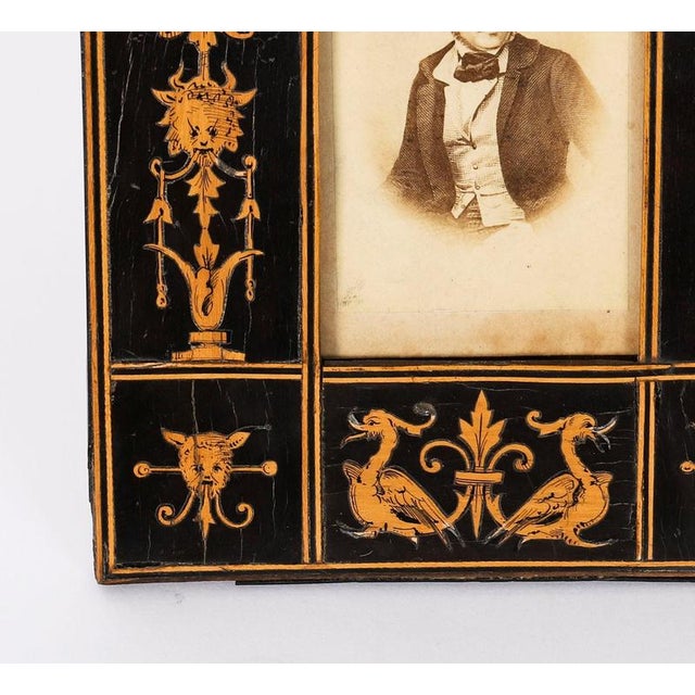 Vintage Sorrento Olive Wood Rectangular Portrait Photo Frame, 1800s For Sale - Image 5 of 10