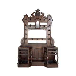 Grand 19th Century Henri II Renaissance Revival Hall Tree For Sale