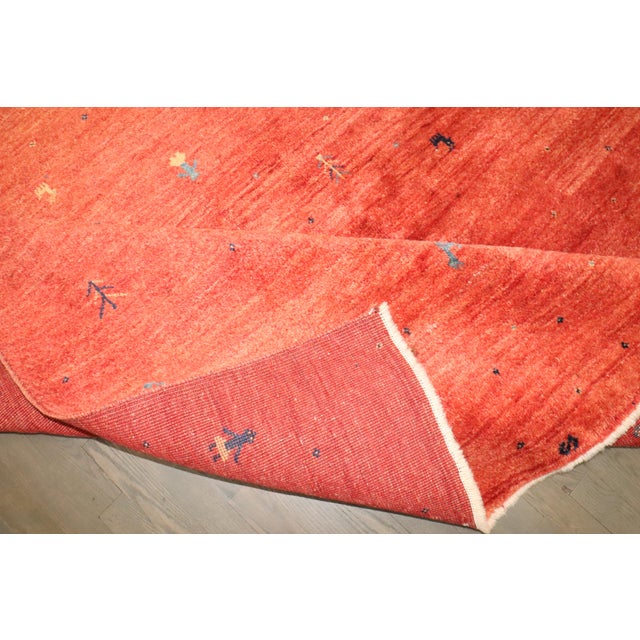 Textile Late 20th Century Room Size One of a Kind Gabbeh - 8'4" x 10'7" For Sale - Image 7 of 8