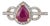 Luxury Mozambique Ruby & Diamond Statement Ring in 14k Yellow Gold Size 4 For Sale