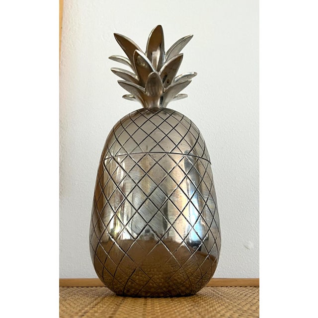 1970s Mid Century Silver Pineapple Ice Bucket For Sale - Image 11 of 11