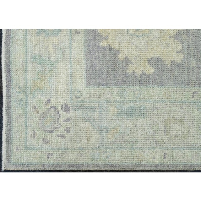 Turkish Oushak Runner Rug 2'10" x 8'7" #17452 For Sale In Houston - Image 6 of 8
