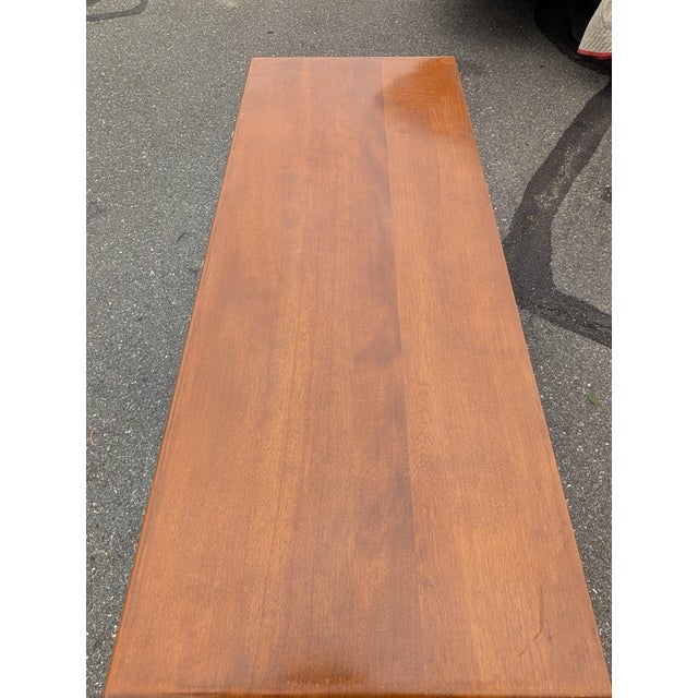 Vintage Ethan Allen Baumritter Heirloom Nutmeg Maple Console Sideboard Credenza For Sale - Image 9 of 12