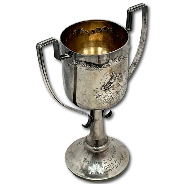 Outstanding Dated 1913 Completely Hand Made Sterling Silver San Miguel Brewery Sponser Horse Walk - Trot & Canter Class Trophy For Sale - Image 14 of 18
