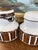 Brown Vintage Mid-Century Modern Midwinter Pottery Creamer and Lidded Sugar Bowl Set, Hand-Painted in England For Sale - Image 8 of 9