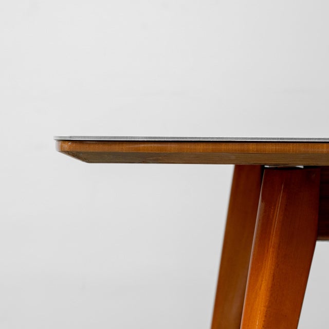 Rectangular Dining Table and Chairs in Wood, 1960s, Set of 7 For Sale - Image 9 of 15