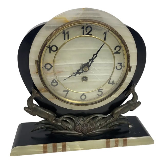 Vintage Liberty Clock in Marble, 1920s For Sale