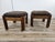 Set of Vintage Walnut Poufs with Padding, 1970 For Sale - Image 16 of 16