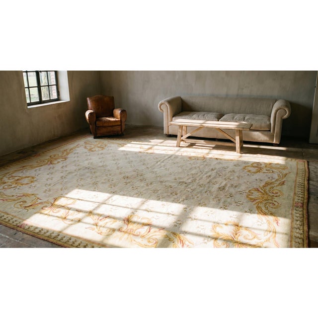 Breathtaking in Aristocratic Elegance and Refined European Spanish Savonnerie Rug For Sale - Image 9 of 9