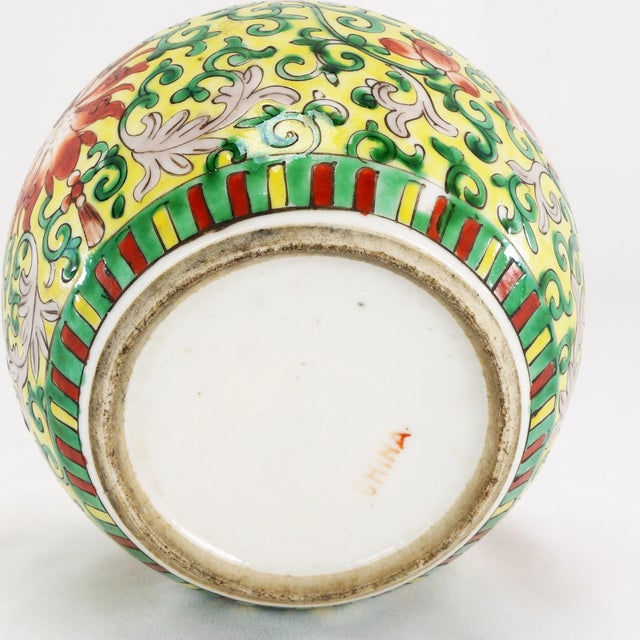 Chinese Porcelain Polychrome Ginger Jar Circa 1920 For Sale - Image 10 of 10