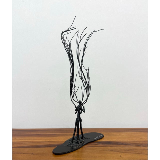 Vintage Signed Brutalist Welded Metal Sculpture Signed & Dated 1979 For Sale In West Palm - Image 6 of 6